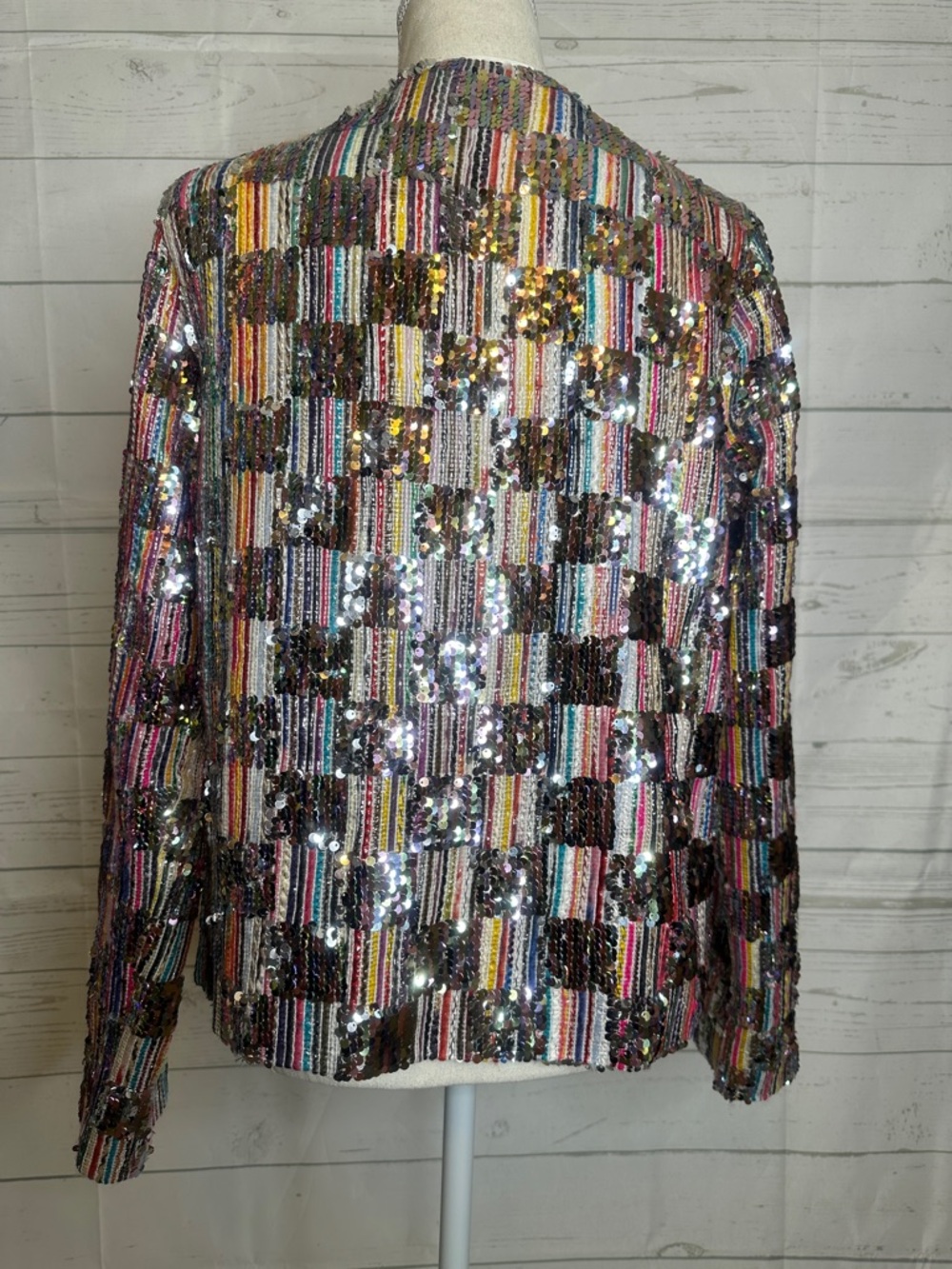 Multi-Color Sequin Open-Front Jacket - Picture 5 of 7